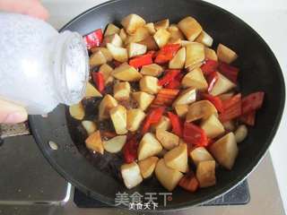 三杯杏鲍菇的做法步骤:6