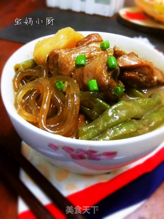 鸡腿炖豆角的做法步骤:12