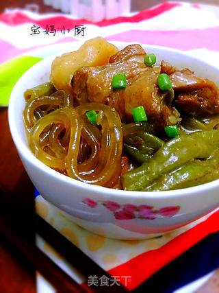 鸡腿炖豆角的做法步骤:13
