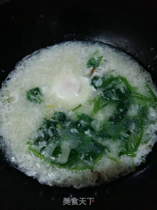 菠菜烫稀饭的做法步骤:5