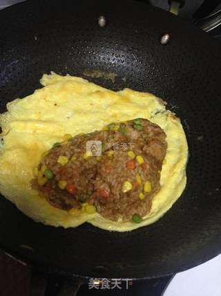 剩饭大作战!简易版【蛋包饭】的做法步骤:7