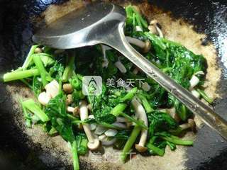蟹味菇炒空心菜的做法步骤:8