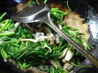 蟹味菇炒空心菜的做法步骤:6