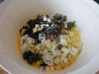 三色蒸蛋的做法步骤:5