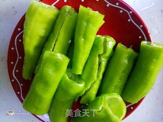 【绿谷源】非油炸版虎皮尖椒的做法步骤:4