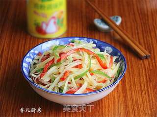 土豆辣椒丝的做法步骤:9