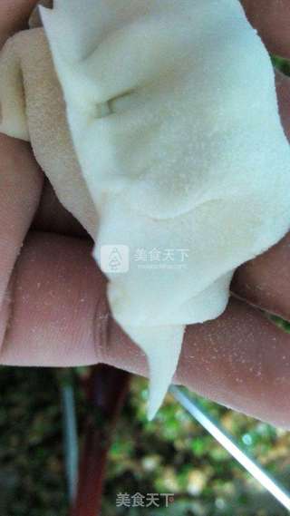 手工韭菜香菇猪肉饺子的做法步骤:5