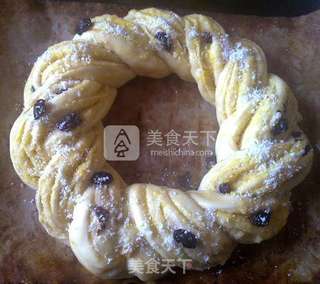 椰蓉葡萄花环面包的做法步骤:16