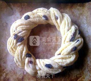 椰蓉葡萄花环面包的做法步骤:14