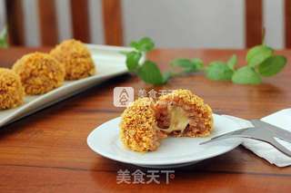 芝士烤饭团的做法步骤:12