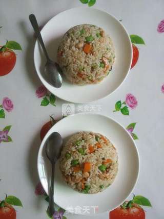 马哈鱼~缤纷青豆炒饭的做法步骤:8