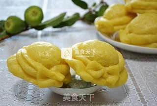 小草帽南瓜馒头的做法步骤:14