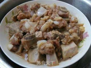 清蒸香芋排骨的做法步骤:8