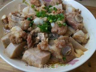 清蒸香芋排骨的做法步骤:9