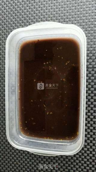 桂花红豆羊羹的做法步骤:7
