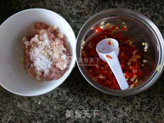通菜梗炒肉末的做法步骤:3
