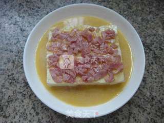 培根鸡蛋蒸豆腐的做法步骤:9