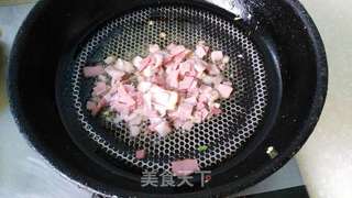 培根时蔬蛋炒饭的做法步骤:6