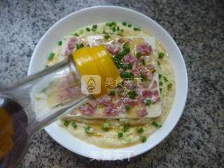 培根鸡蛋蒸豆腐的做法步骤:12