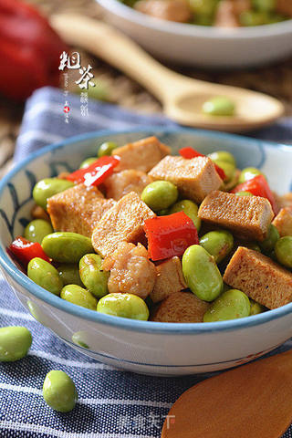 毛豆米炒豆丁的做法步骤:12