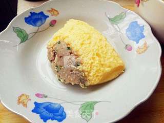 肉饼蒸蛋的做法步骤:7