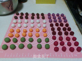 蜜豆七彩小圆子的做法步骤:13