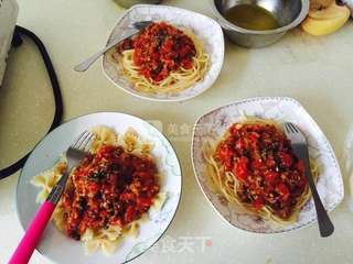 番茄碎肉意大利面的做法步骤:12