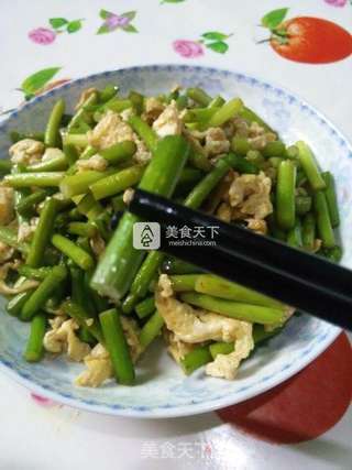 素~鸡蛋炒熟蒜苔的做法步骤:9
