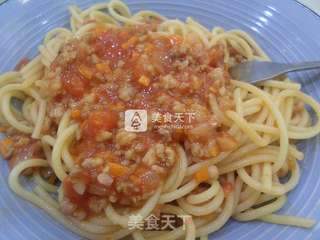 一个人的满足——家常版番茄肉酱意面。的做法步骤:10