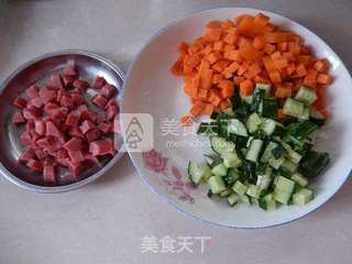 虾仁蛋炒饭的做法步骤:2
