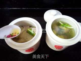 一锅两盅-竹荪排骨盅-绿豆排骨盅的做法步骤:10