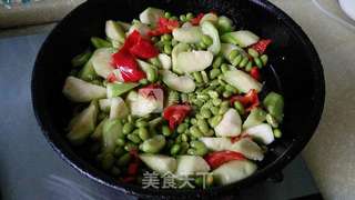 丝瓜毛豆---快手素炒也美味的做法步骤:5