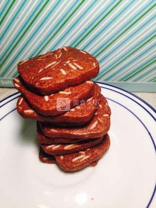 可可杏仁饼干的做法步骤:14