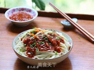 泡菜酱拌面的做法步骤:6