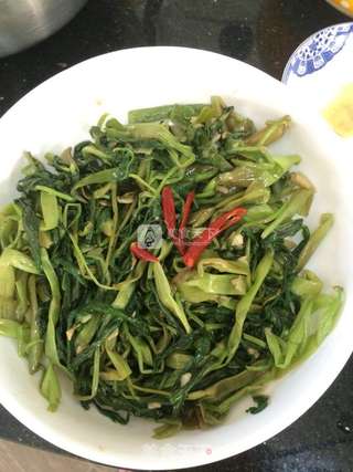 椒丝腐乳炒通菜的做法步骤:7