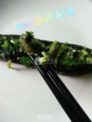 翡翠白玉~蒜茄子的做法步骤:6