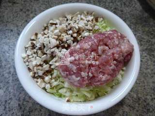 香菇圆白菜猪肉馅饺子的做法步骤:5