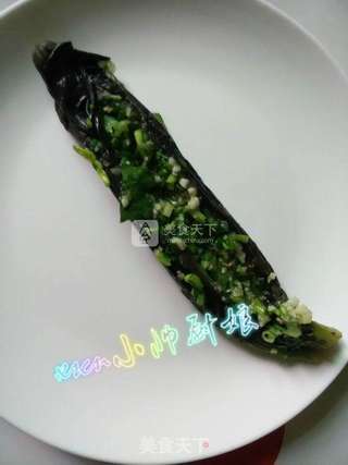 翡翠白玉~蒜茄子的做法步骤:5