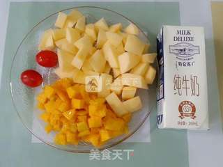 芒果苹果奶昔的做法步骤:2