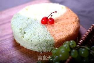 健康三色戚风的做法步骤:7