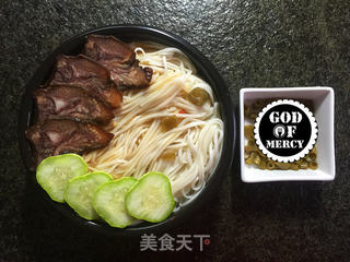 开胃去乏的酸豆角酱牛肉汤面的做法步骤:13