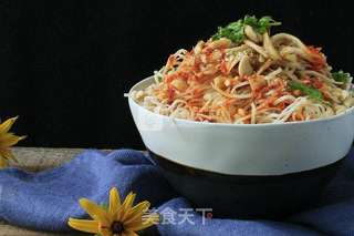 麻辣鸡丝凉面的做法步骤:8