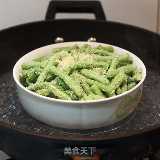 自制蒸肉粉做美食-----粉蒸豆角的做法步骤:5