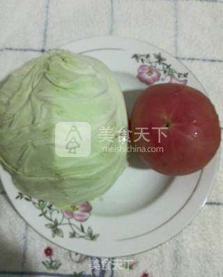 包菜炒西红柿的做法步骤:2