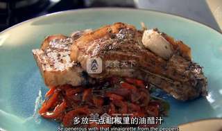 煎猪扒配酸甜椒——戈登的做法步骤:12