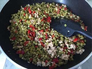 酸豆角炒肉末的做法步骤:10
