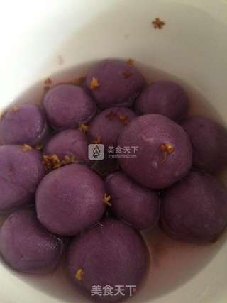 紫薯桂花汤圆的做法步骤:12