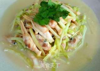 韭黄炒蛏肉的做法步骤:7