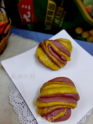 彩蔬花卷的做法步骤:13
