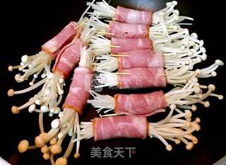 海苔培根金针菇卷的做法步骤:4